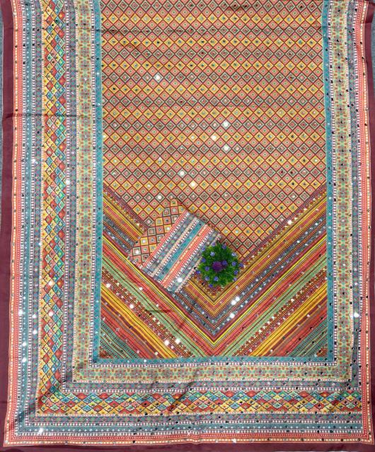 Sandhya mirror handwork wholesale saree prices in india